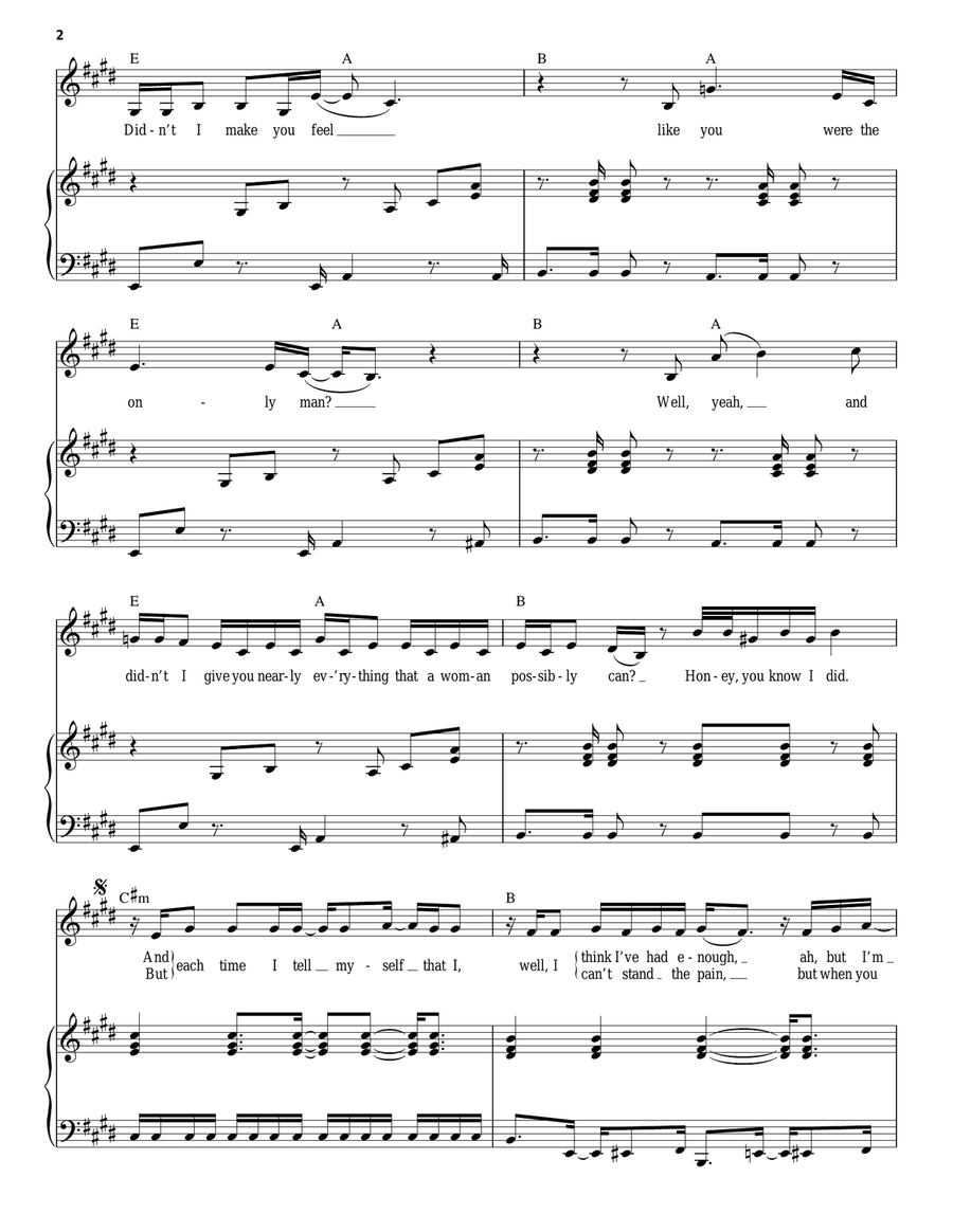 Piece Of My Heart Piano, Vocal scores gallery preview page 2