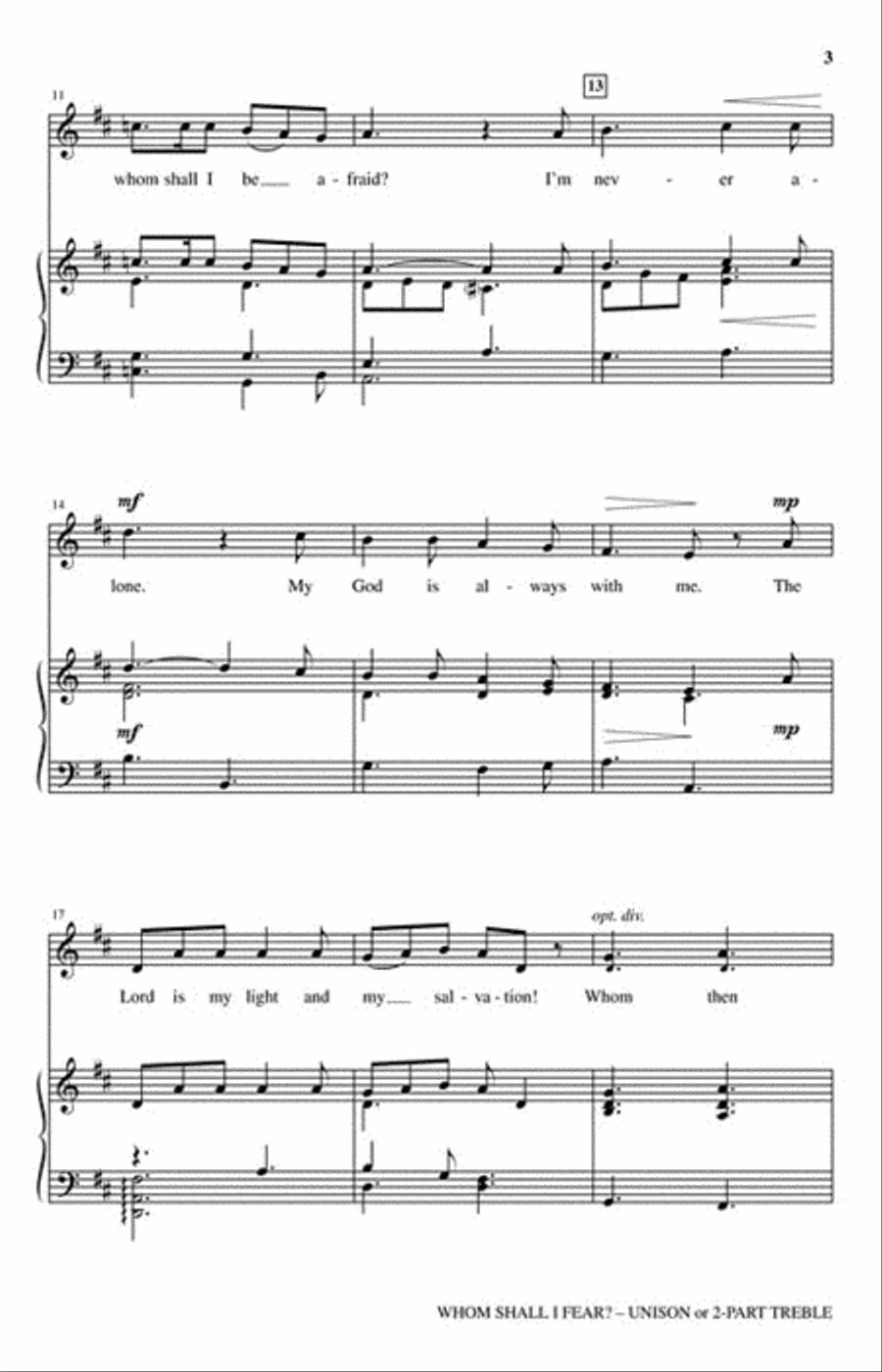 Whom Shall I Fear? Unison Choir scores gallery preview page 3