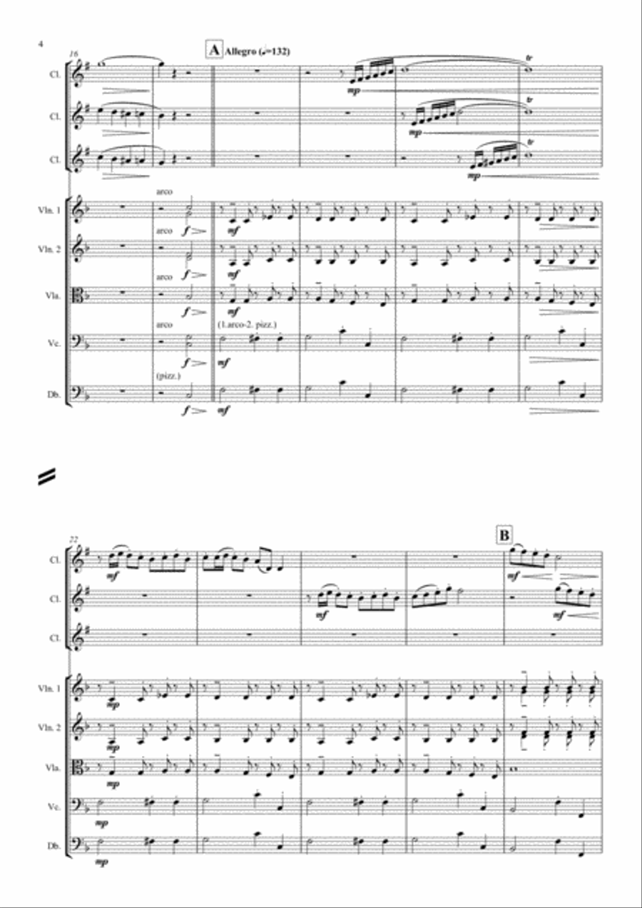 Clarinet Holiday Clarinet Holiday Chamber Orchestra scores gallery preview page 4