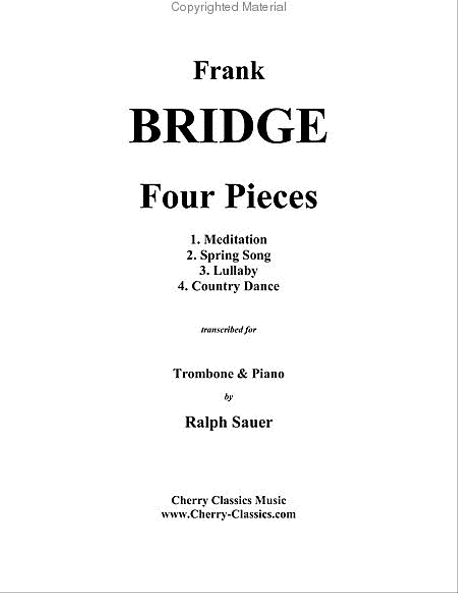 Four Pieces for Trombone & Piano Piano Accompaniment scores gallery preview page 2