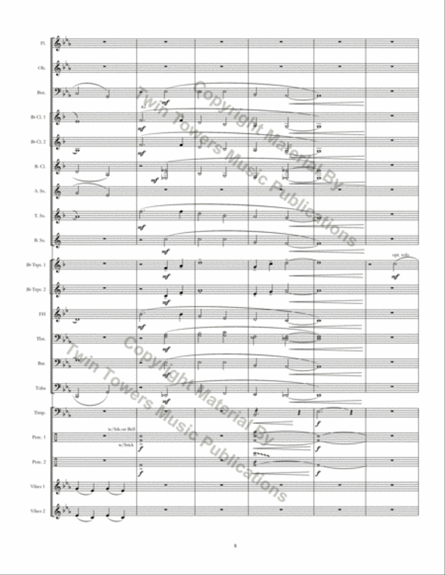 Kingsland Threnody Concert Band scores gallery preview page 9