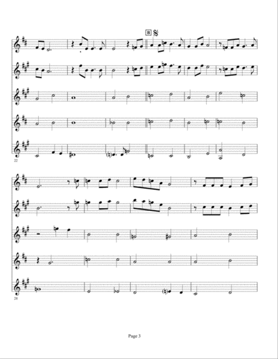 Merry Christmas, Darling Merry Christmas, Darling Woodwind Quartet scores gallery preview page 3