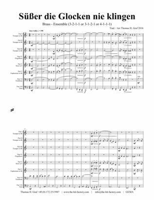 Book cover for Süßer die Glocken nie klingen - German Christmas song - 7 Parts - Brass Ensemble