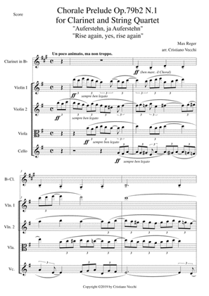 Chorale Prelude Op.79b2 N.1 for Clarinet and String Quartet