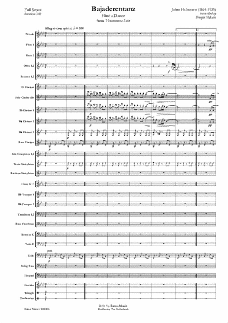 Bajaderentanz (Hindu Dance) Concert Band scores gallery preview page 2