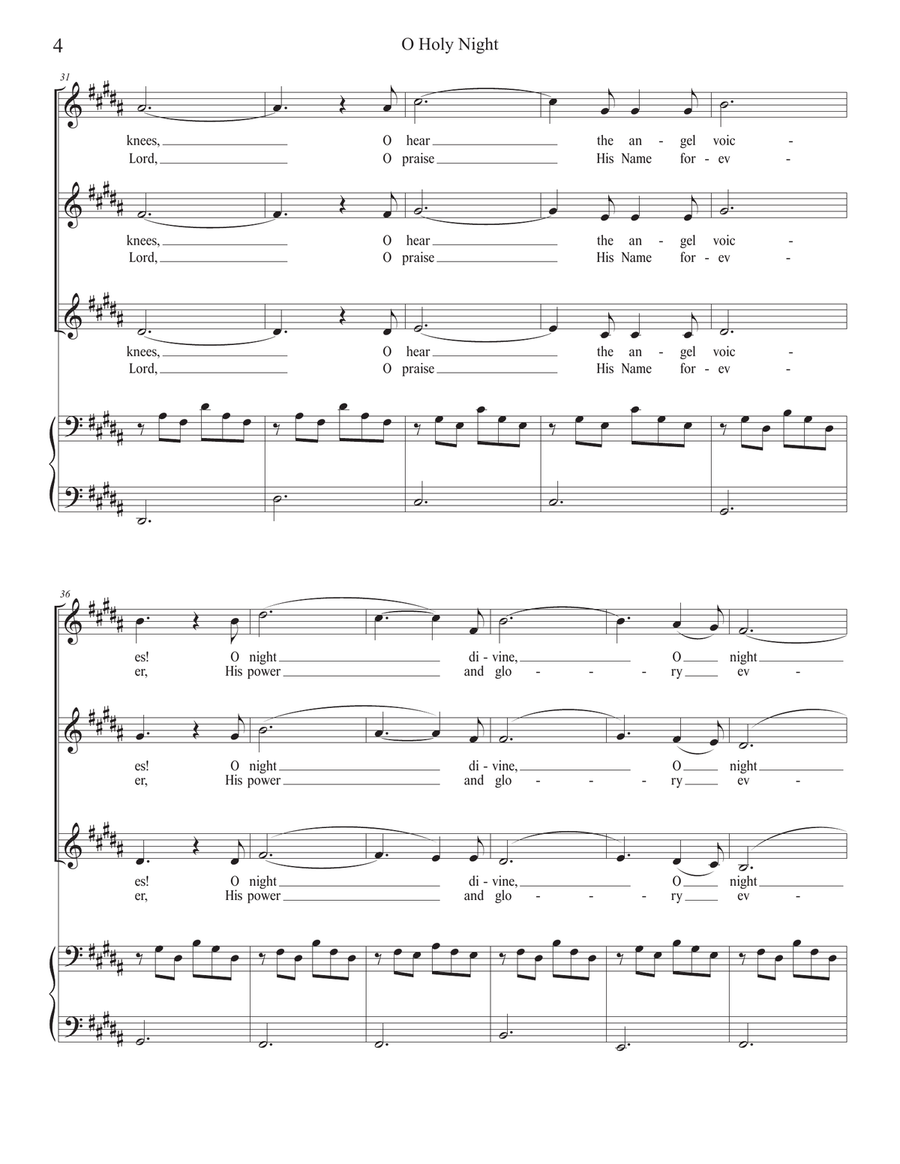 O Holy Night for SSA and piano SSA scores gallery preview page 4