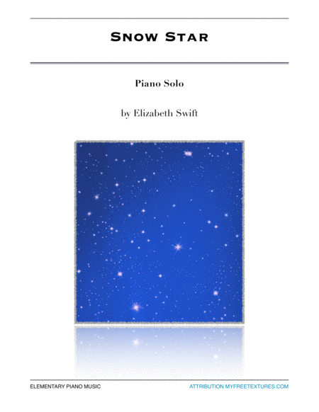 Snow Star Elementary Piano Solo image number null