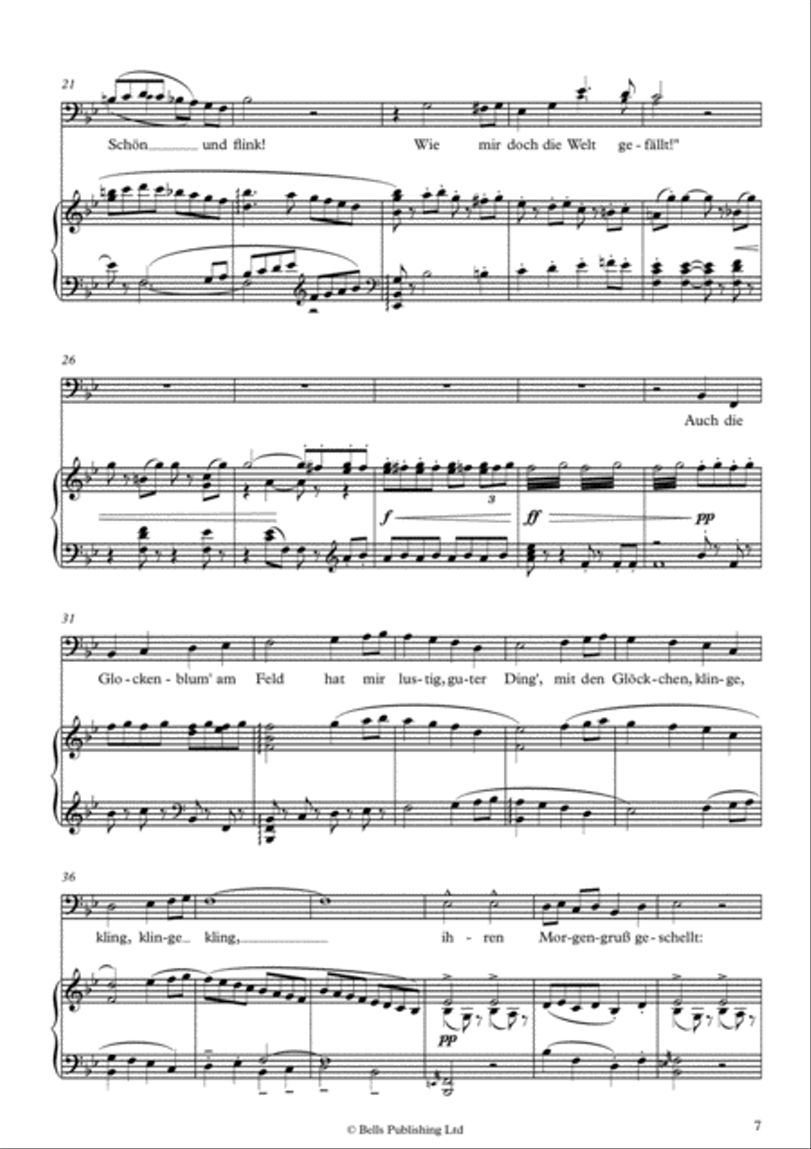 Ging heut' Morgen uber's Feld (B-flat Major) Voice Solo scores gallery preview page 2