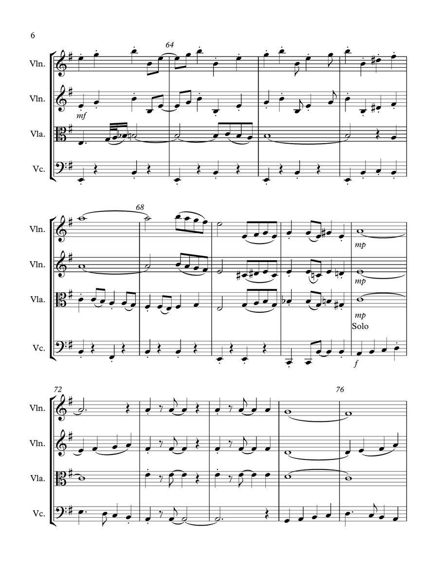 Puttin' On The Ritz String Quartet scores gallery preview page 6