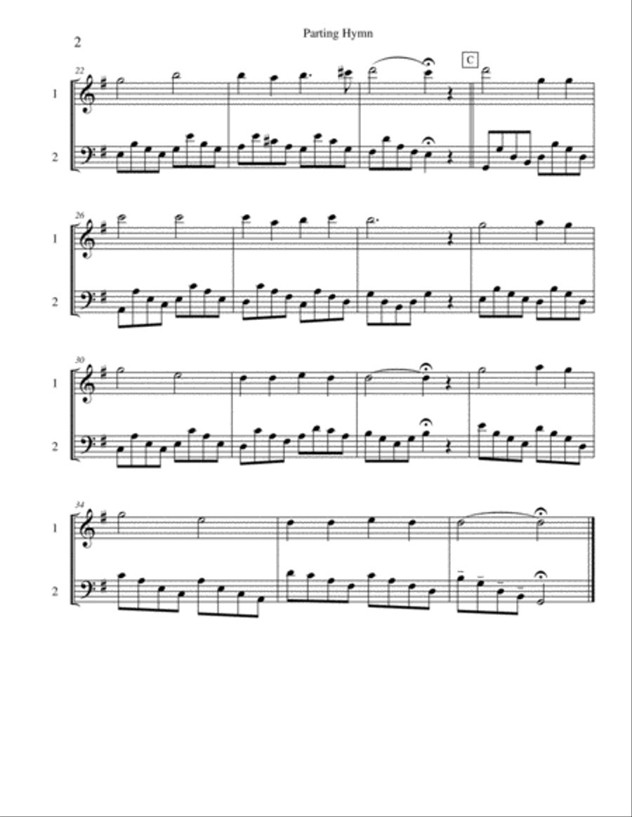 Ten Selected Hymns for the Performing Duet, Vol. 8 - flute and trombone or euphonium