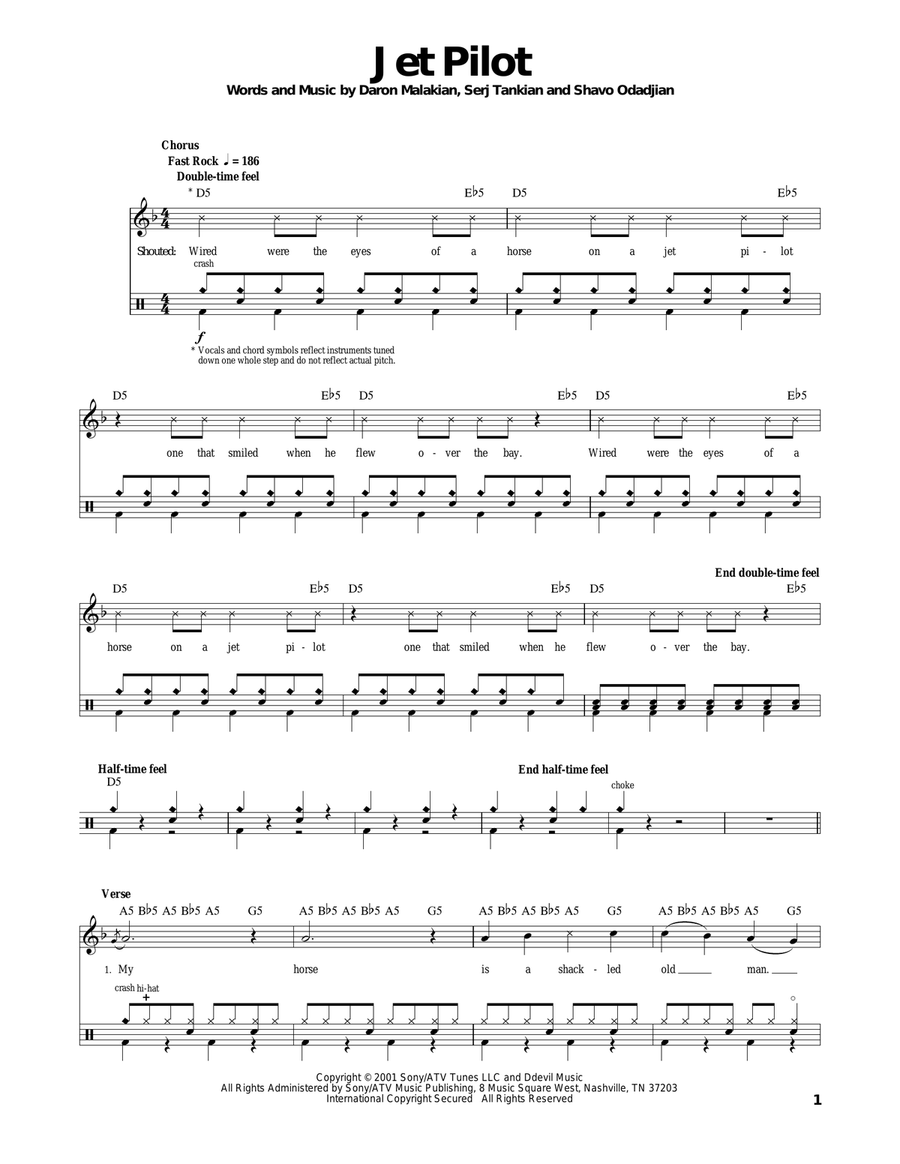 Jet Pilot Drum Set scores gallery preview page 1
