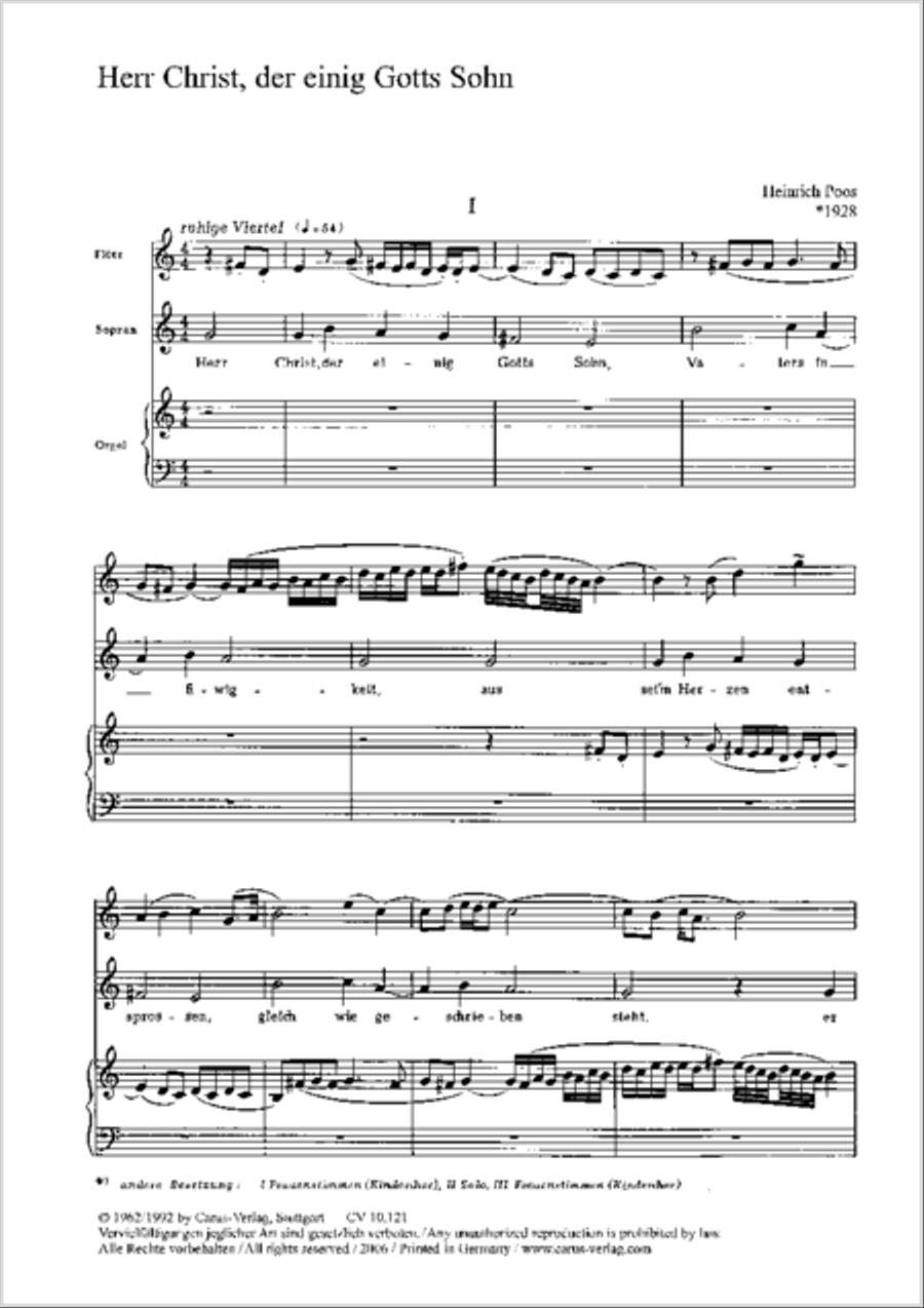 The only Son from Heaven (Herr Christ, der einig Gotts Sohn) Unison Choir scores gallery preview page 10