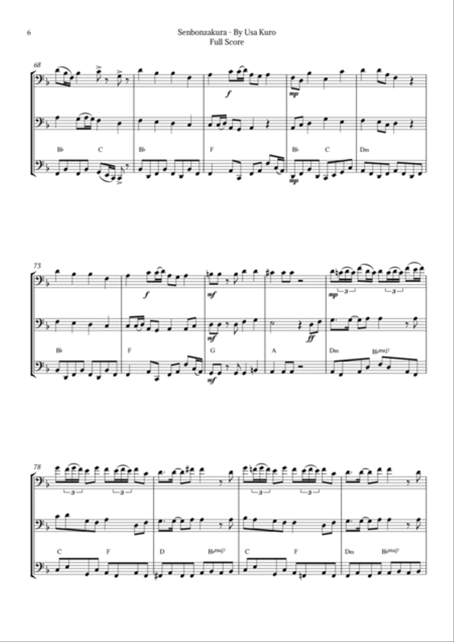 Senbonzakura Chamber Music scores gallery preview page 6