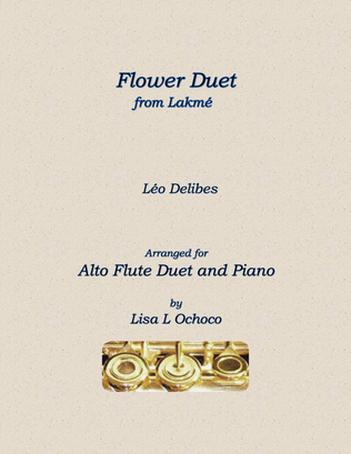 Flower Duet from Lakme for Alto Flute Duet and Piano
