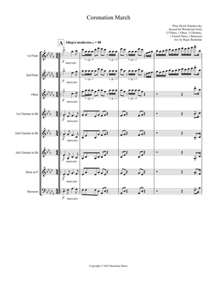 Coronation March (Db) (Woodwind Octet - 2 Flute, 1 Oboe, 3 Clar, 1 Hrn, 1 Bassoon)