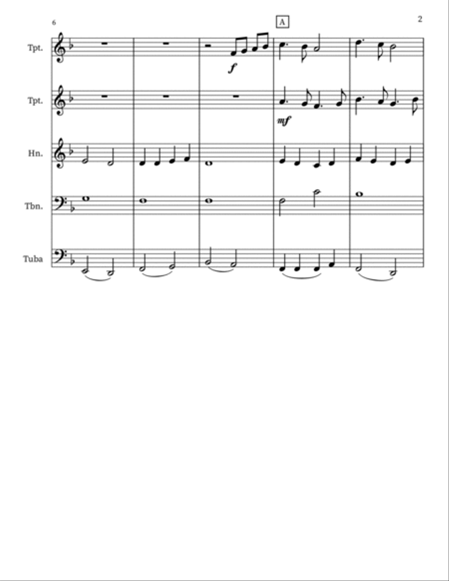 Journey Through Harmon' Brass Quintet scores gallery preview page 2