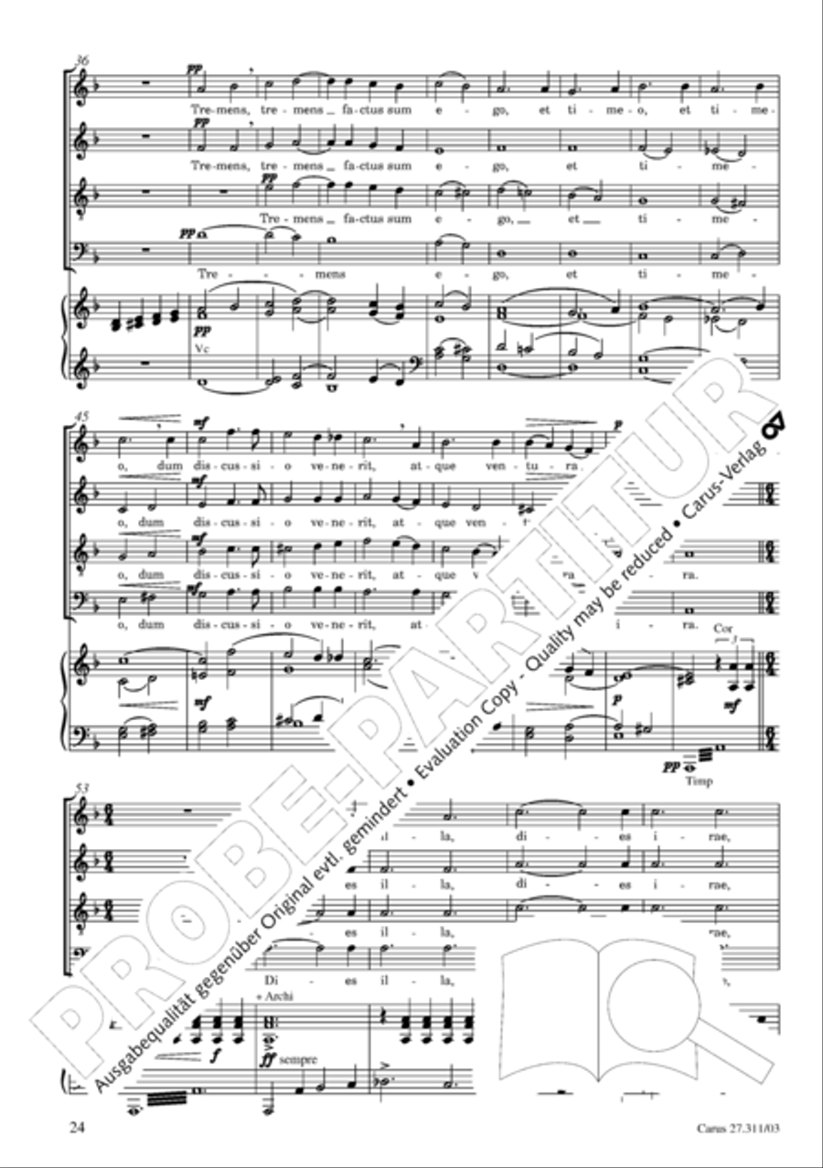 Requiem - church version (Requiem. Fassung mit kleinem Orchester) Requiem - church version (Requiem. Fassung mit kleinem Orchester) 4-Part scores gallery preview page 25