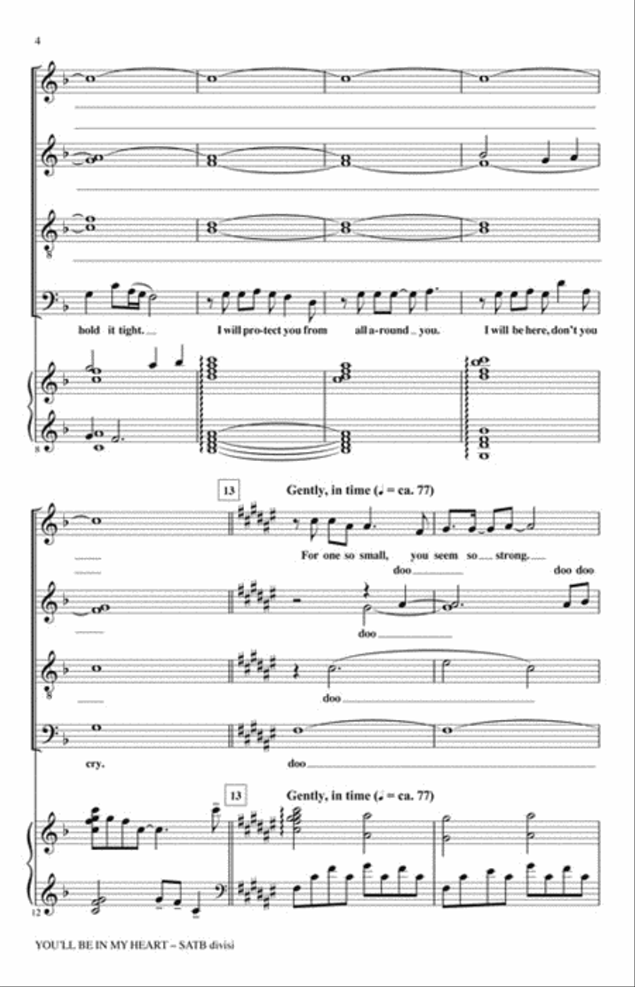 You'll Be in My Heart You'll Be in My Heart Divisi scores gallery preview page 3