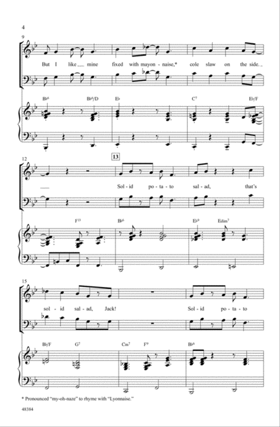 Solid Potato Salad Solid Potato Salad Choir scores gallery preview page 2