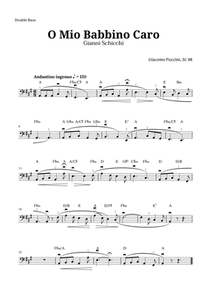 O Mio Babbino Caro by Puccini for Double Bass and Chords