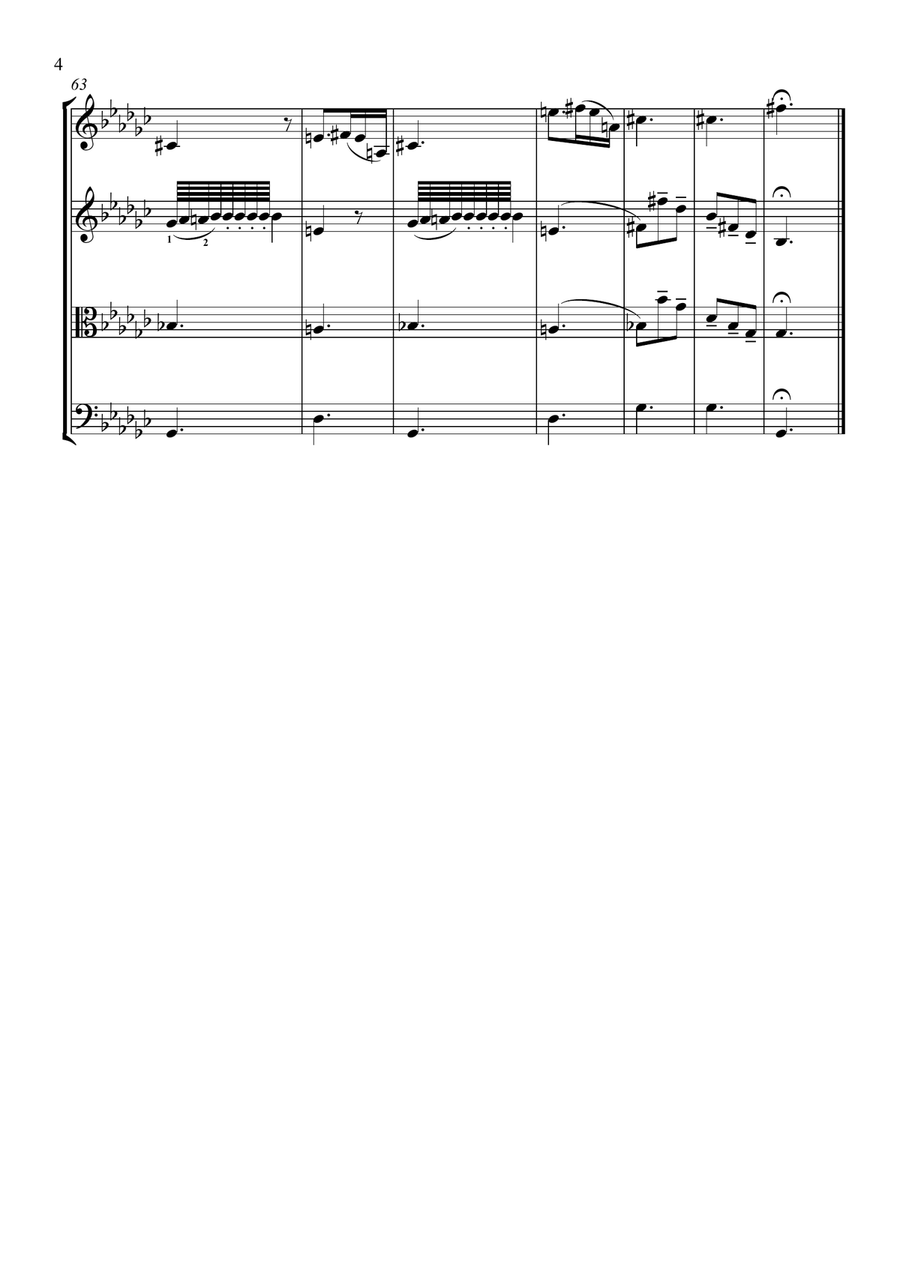 Song to the moon / Mesicku na nebi hlubokem String Quartet scores gallery preview page 4