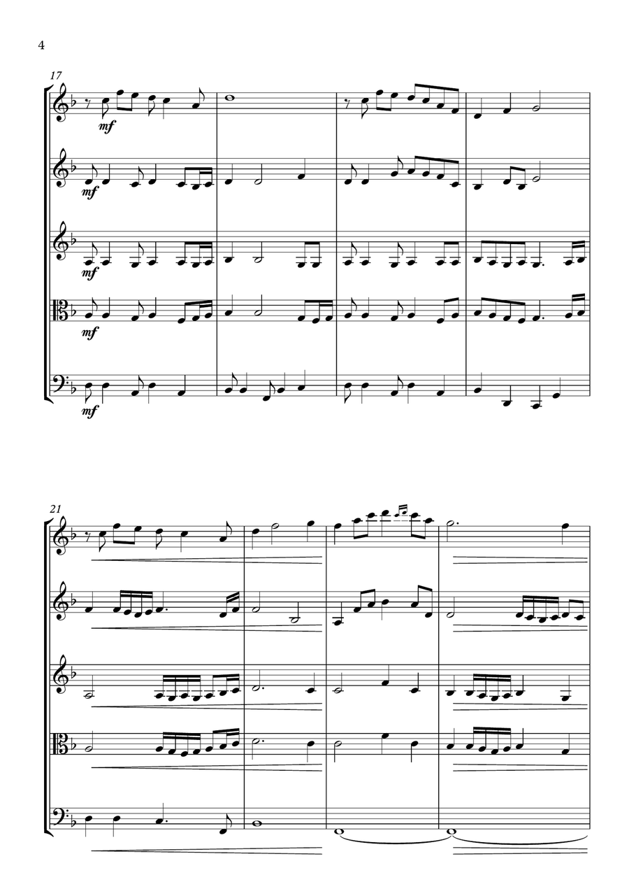 Loch Lomond - for String Quartet String Quartet scores gallery preview page 4