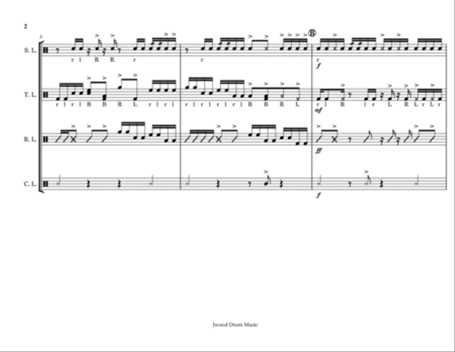 Free Hamster (Drumline Cadence) Marching Band scores gallery preview page 2