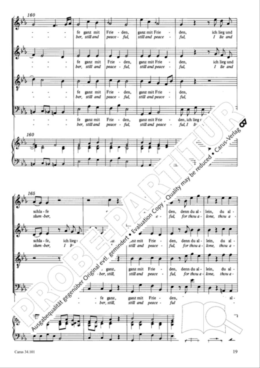 I lie and slumber, still and peaceful 4-Part scores gallery preview page 28