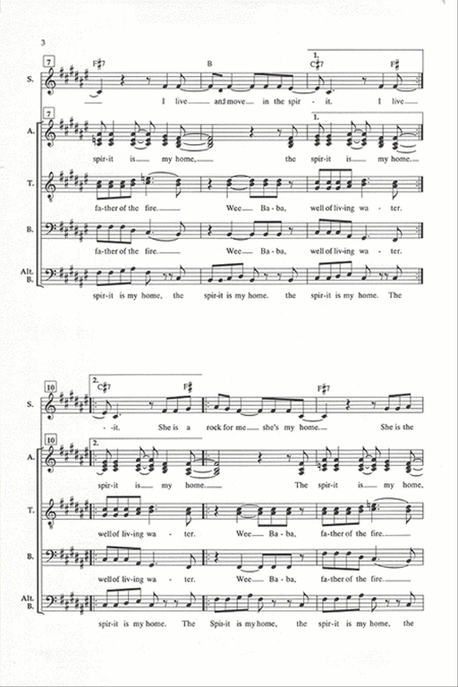I Live and Move 4-Part scores gallery preview page 3