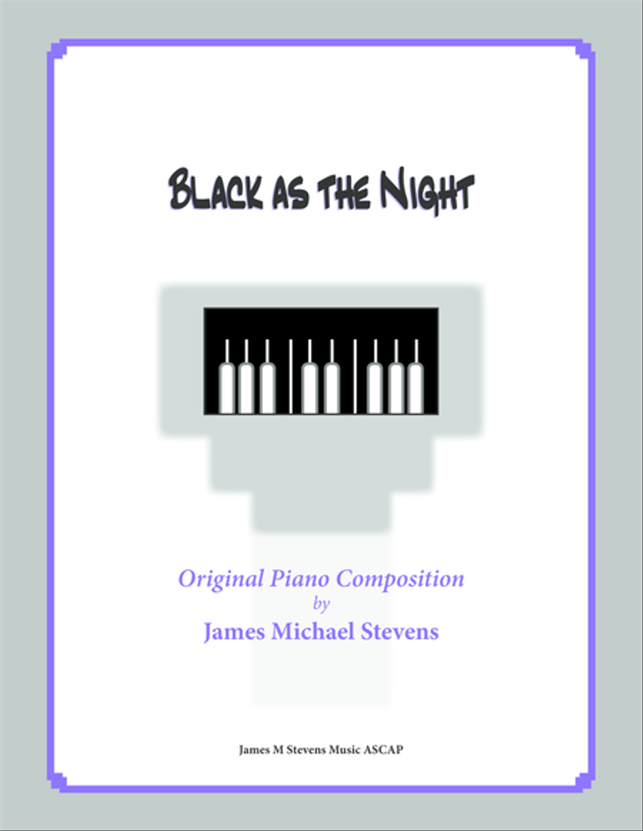 Black as the Night Piano Solo scores gallery preview page 1