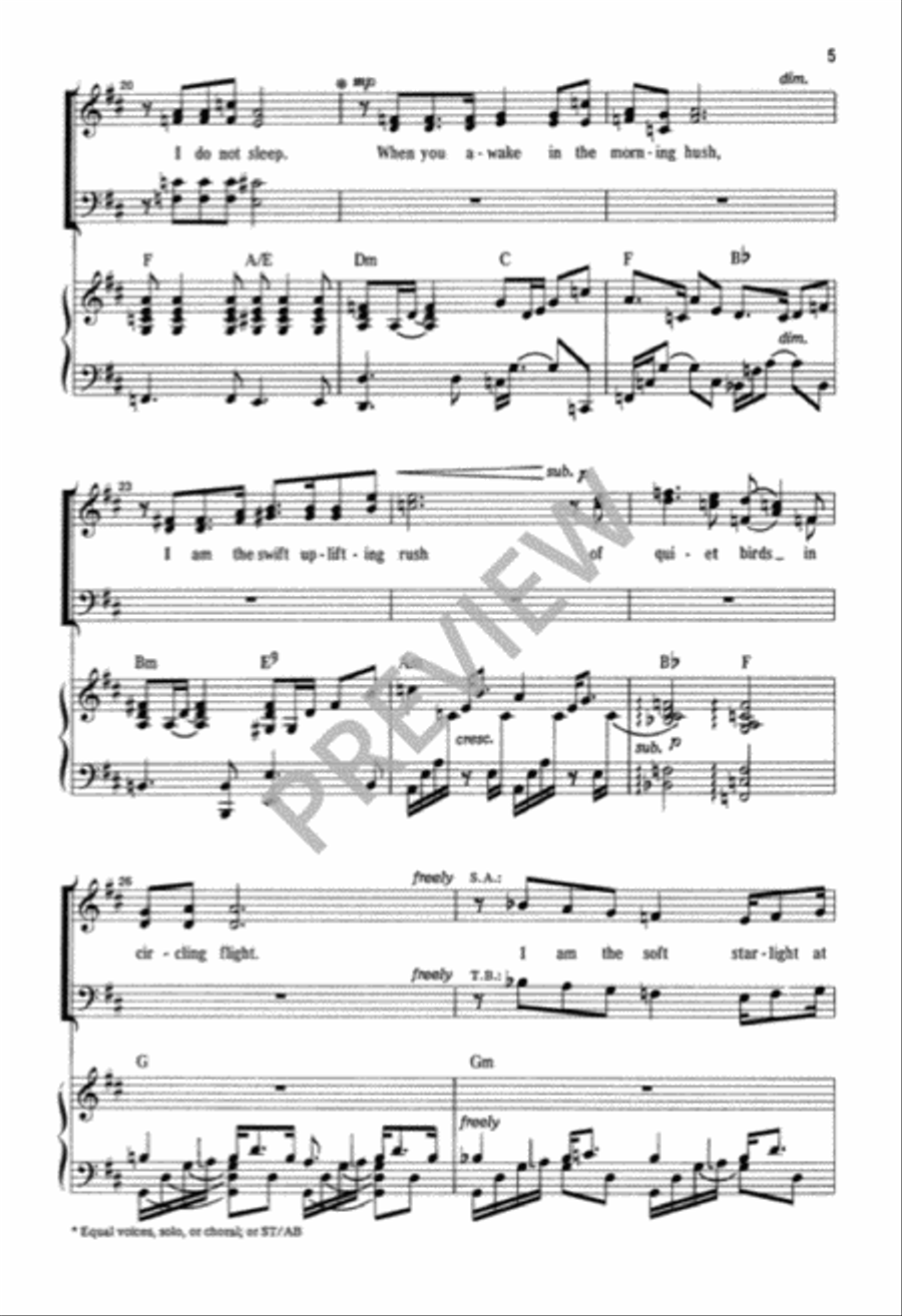 Do Not Stand at My Grave and Weep 4-Part scores gallery preview page 6