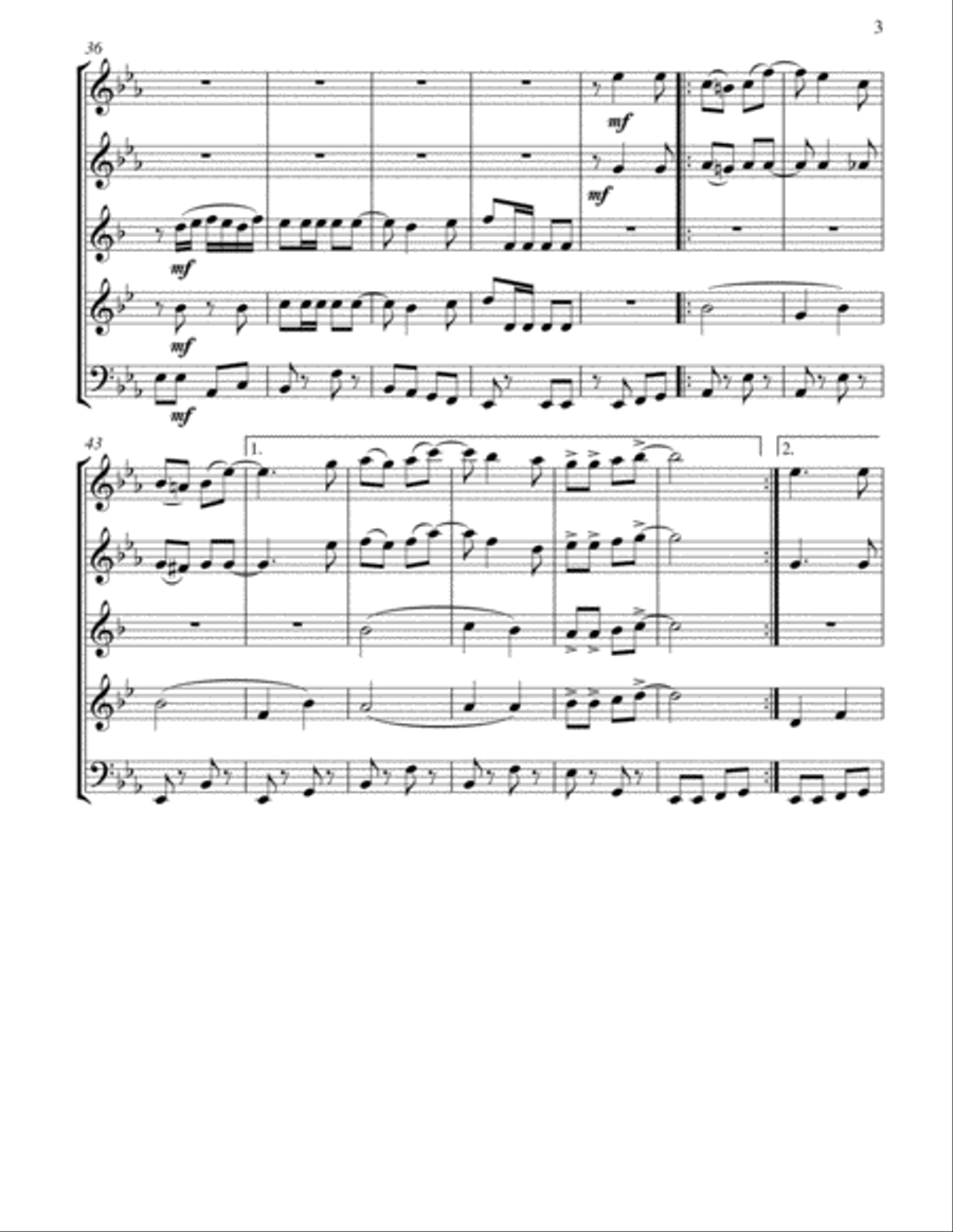 Those Magnificent Men In Their Flying Machines Woodwind Quintet scores gallery preview page 4