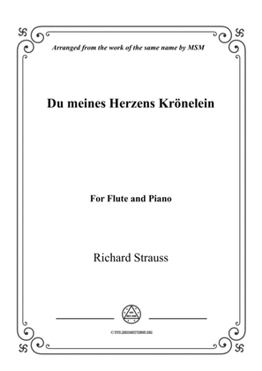 Book cover for Richard Strauss-Du meines Herzens Krönelein, for Flute and Piano
