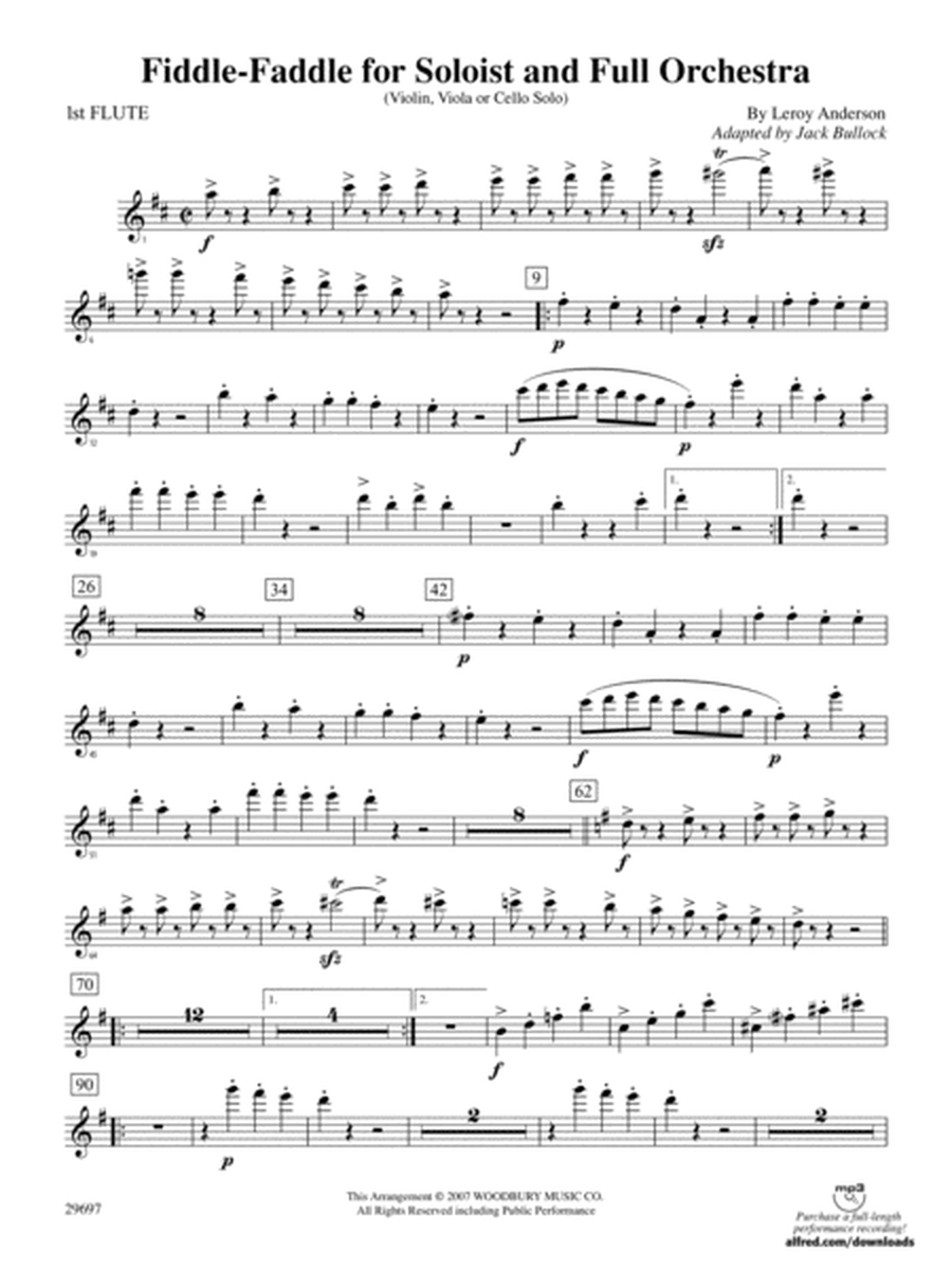 Fiddle-Faddle for Soloist and Full Orchestra: Flute