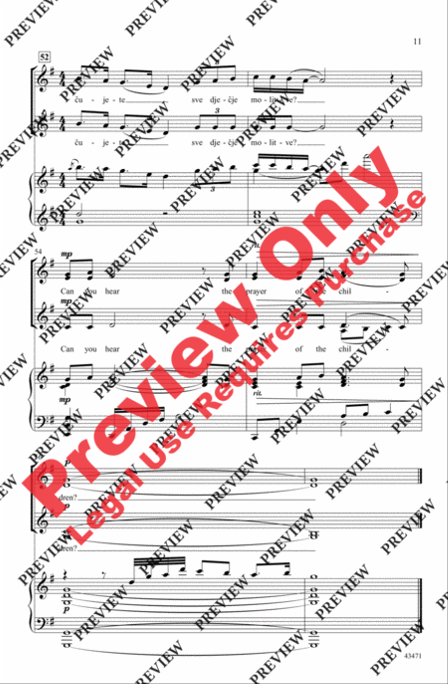 Prayer of the Children Prayer of the Children Women's Choir scores gallery preview page 10