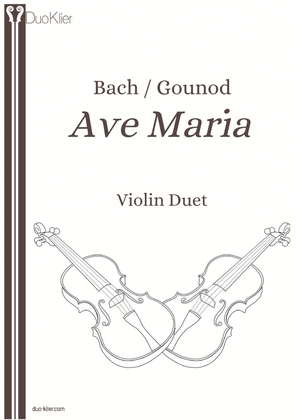 Book cover for Gounod - Ave Maria - (Violin Duet)