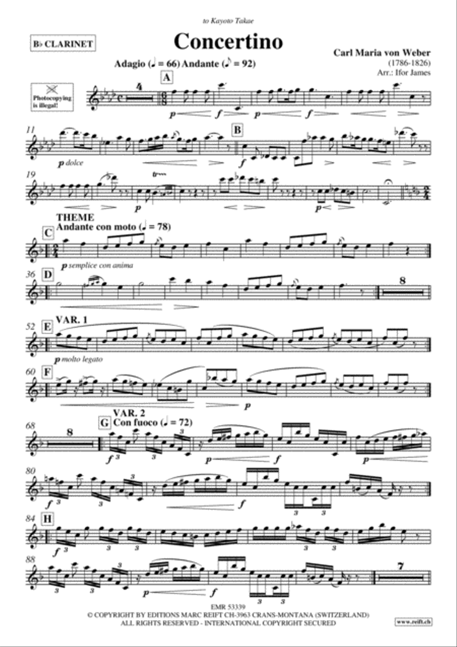 Concertino Clarinet Solo scores gallery preview page 2