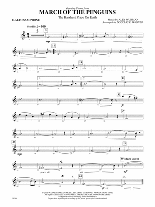 March of the Penguins, Opening Theme from (The Harshest Place on Earth): E-flat Alto Saxophone