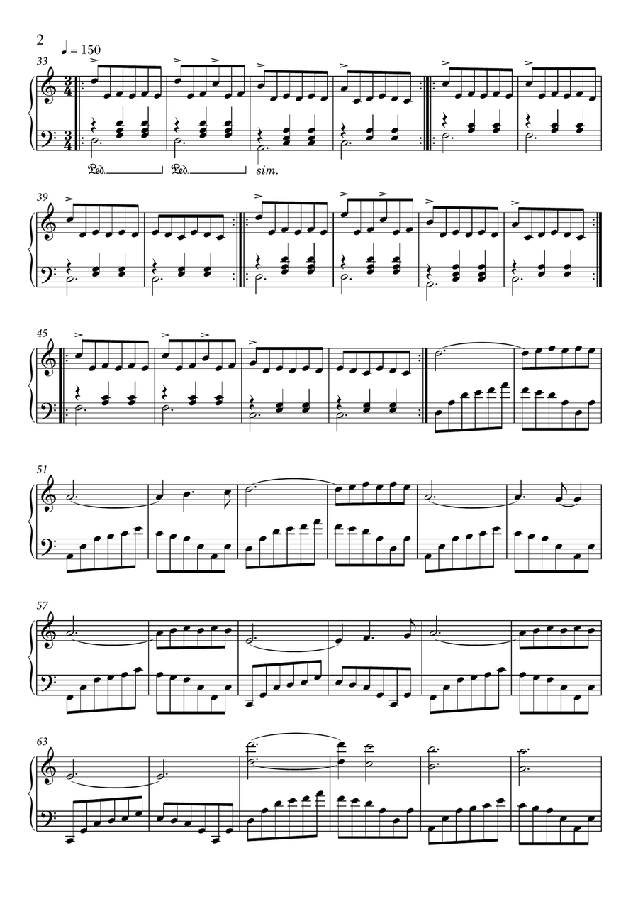 La Valse D'amelie Piano Solo scores gallery preview page 2
