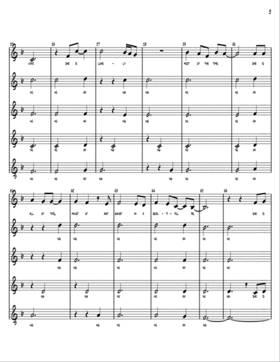 She Used To Be Mine from WAITRESS THE MUSICAL SSAA scores gallery preview page 5