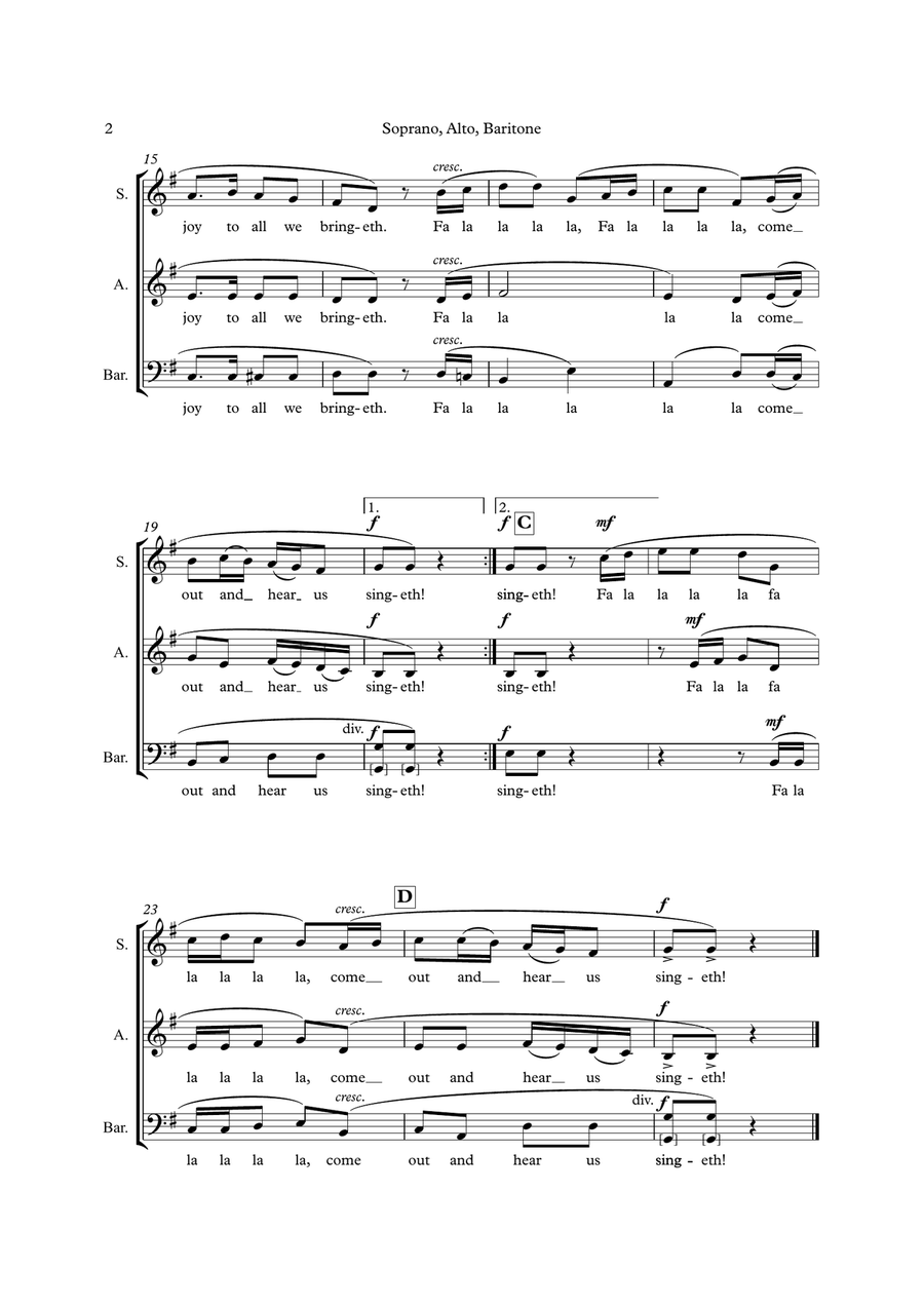 A Madrigal Christmas (Vocal Score) 3-Part scores gallery preview page 3