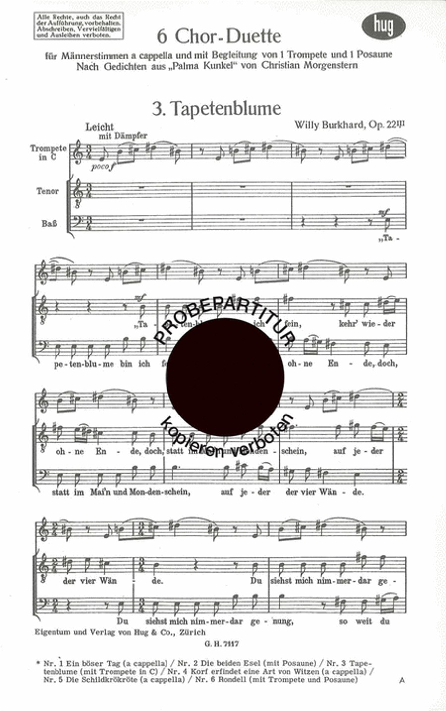 Tapetenblume Tapetenblume Choir scores gallery preview page 1