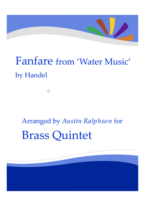 Book cover for Fanfare from "Water Music" - brass quintet