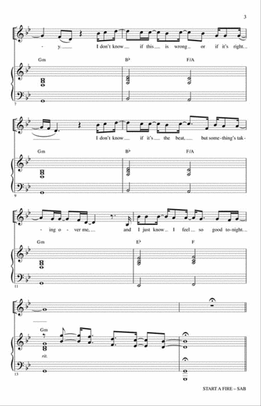 Start a Fire Start a Fire 4-Part scores gallery preview page 3