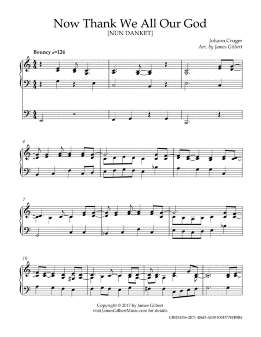 Now Thank We All Our God [NUN DANKET] Organ Solo scores gallery preview page 2