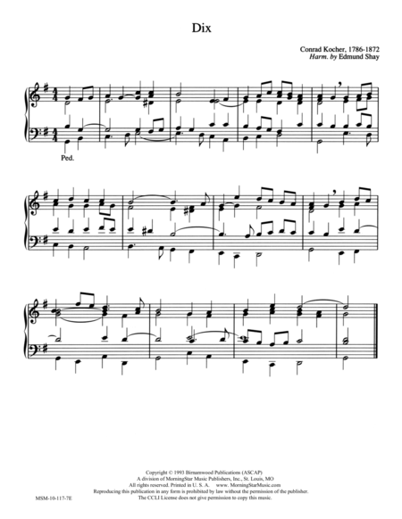Dix (Hymn Harmonization)