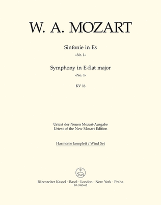 Symphony, No. 1 E flat major, KV 16