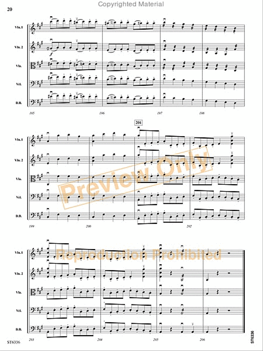 Allegro Moderato String Orchestra scores gallery preview page 41