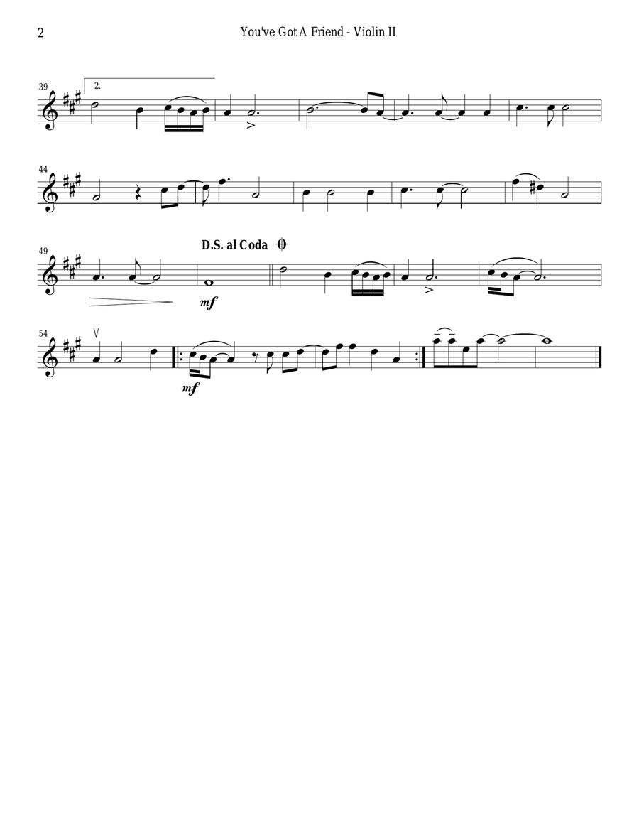 You've Got A Friend You've Got A Friend String Quartet scores gallery preview page 4