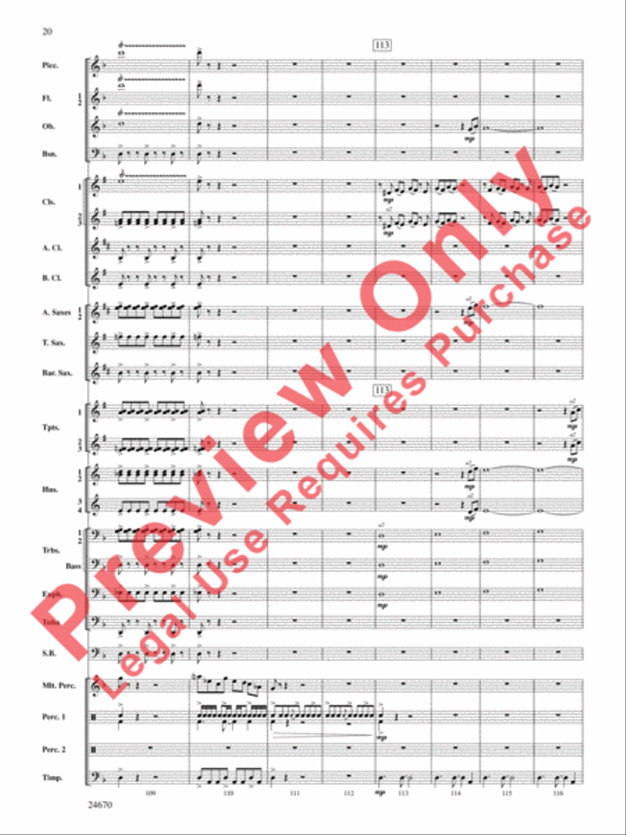 Tsunami Concert Band scores gallery preview page 21